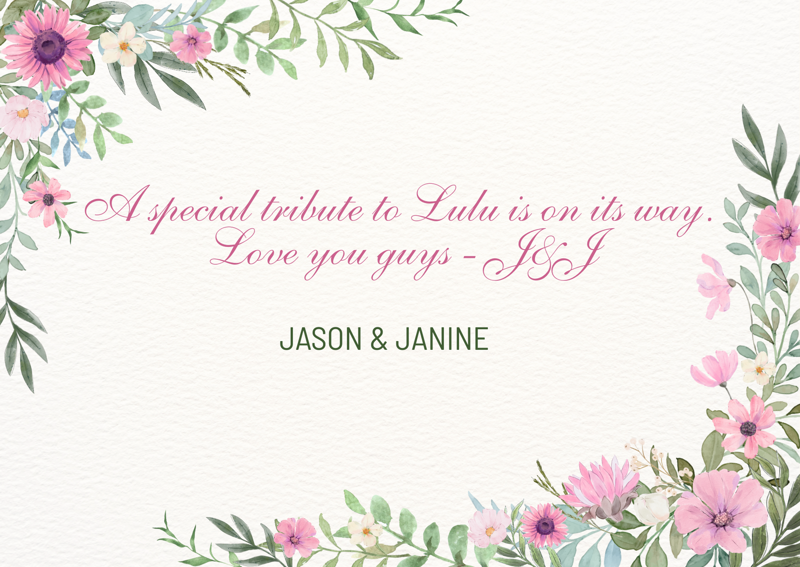 Message Gift Card