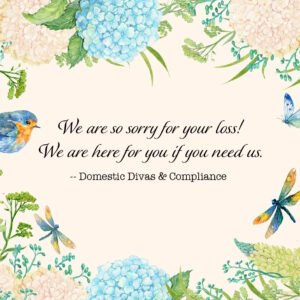 Personalized A5 message gift card with watercolor blue and blush hydrangea flowers, custom sympathy message, memorial gift, bereavement gift, condolence gift, and thinking of you card.