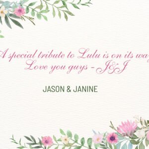 Personalized floral message gift card with custom text, thoughtful gift for her, sympathy gift, memorial gift, thinking of you gift and special occasions.