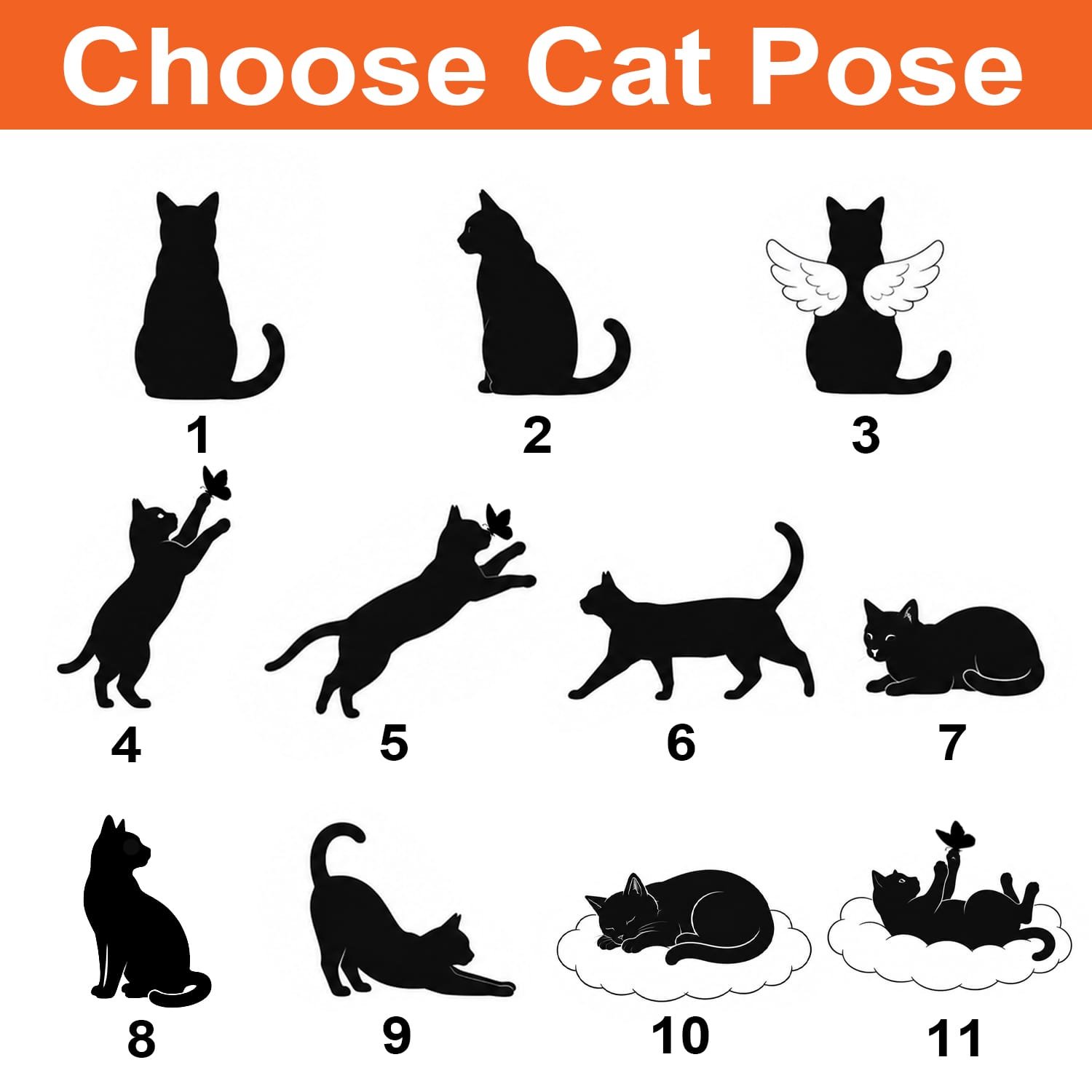 Short-Haired Cat Memorial Wind Chime Suncatcher, Angel Cat Loss Sympathy Gift, Crescent Moon Keepsake - Image 5